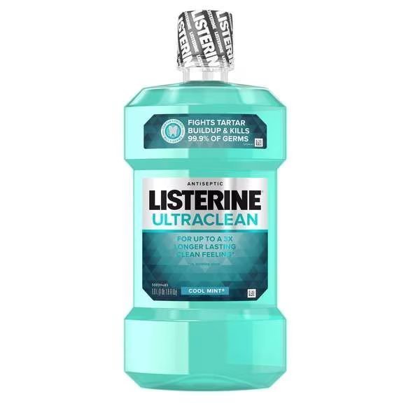Antiseptic Ultraclean Cool Mint Mouthwash 1 Liter Bottle, PK6, Listerine, Mfr#: 5242267